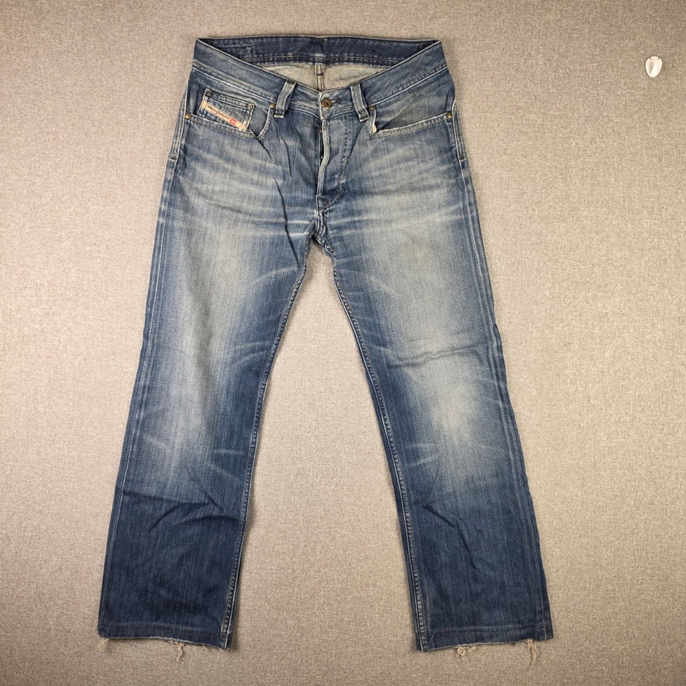Rare Diesel Industry Only The Brave Mens Straight Jeans Made in Italy Distressed